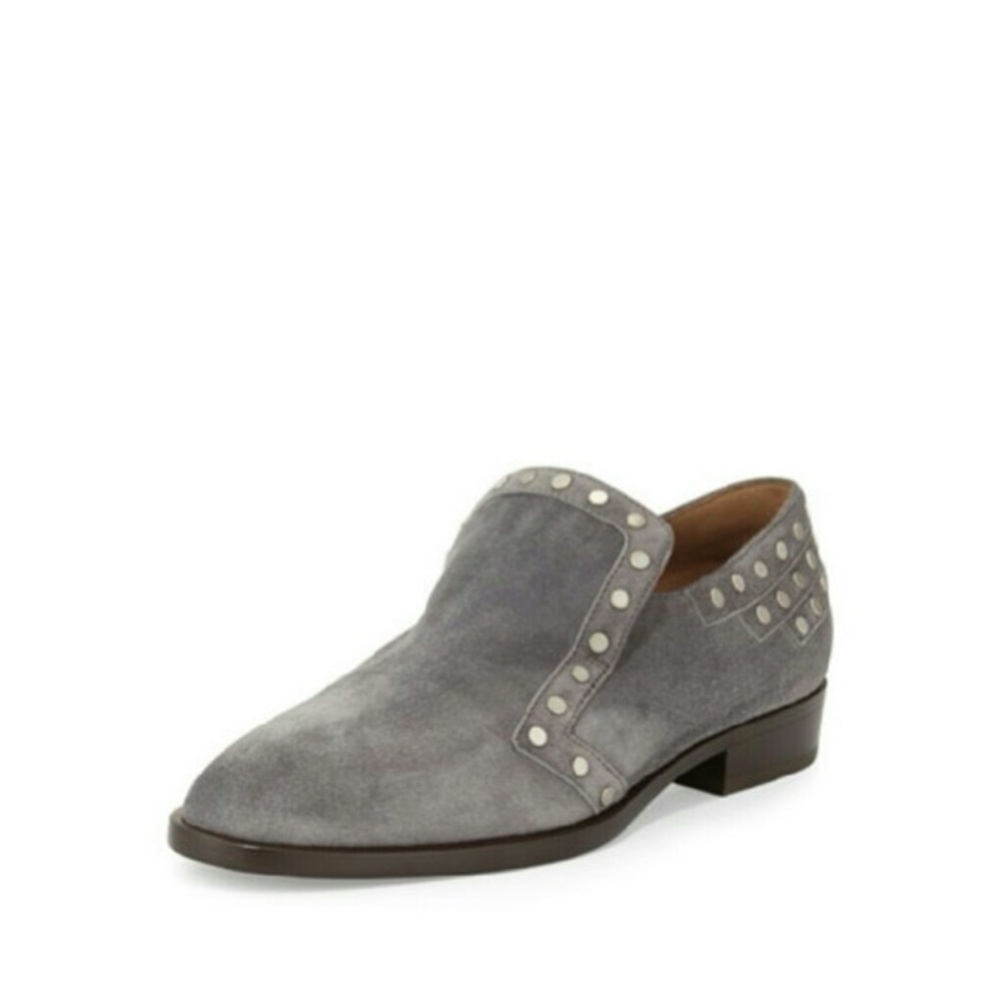 Laurence Dacade Paris Jay Suede Studded Slip On Loafers